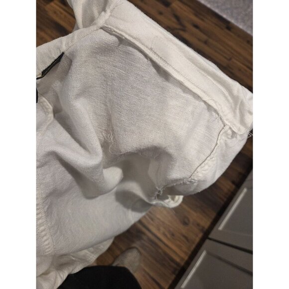 90s Liz Sport Cotton Linen Blazer Womems Sz L French Seams Classic - Picture 14 of 14